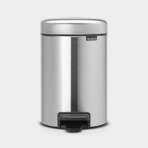 Pedal Bin Matt Steel 3Ltr Pedalette F/Print Proof NI