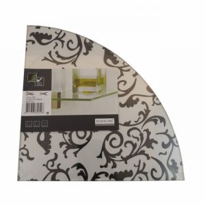 Shelf DURALINE Floating Glass Cl.&Blk.Pr. 25x25cm Corner D