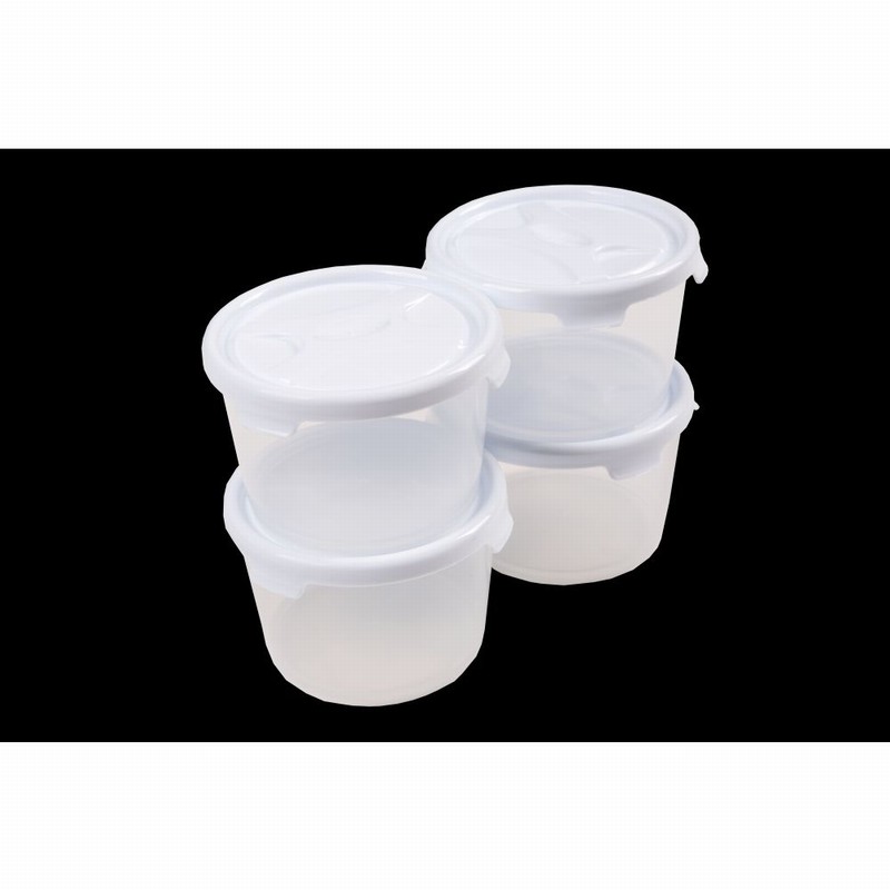 Food Box Round 300ml x4 WHITE