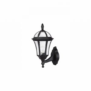 Light Exterior HAYFIELD 6Sided Up Black Plastic