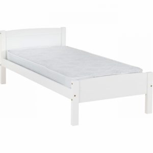 Bedstead 90cm AMBER White Wood