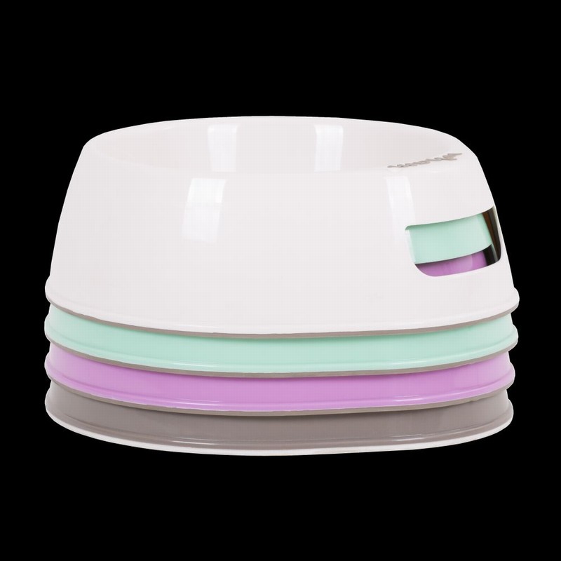 Pet Bowl Plastic Non Slip Base Large Ass. Colours