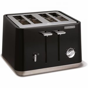 Toaster 4Slice ASPECT Black Steel