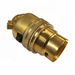 Lampholder Brass with Push-bar BC [+A]