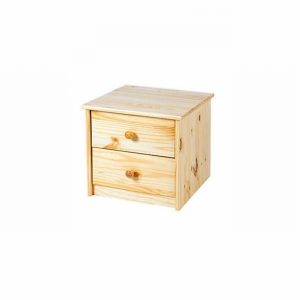 Cabinet Bedside 2 Drawer Pine D