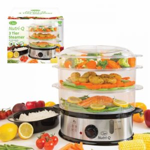Food Steamer NUTRI-Q 10.5 Ltr. SS with Rice Bowl