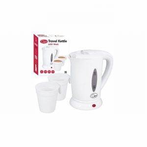 Kettle Travel .5Ltr Travel 600Watt & 2 Cups White