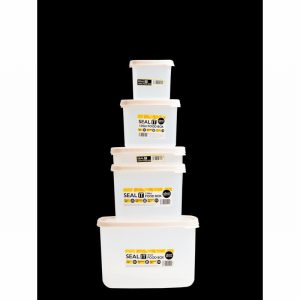 Food Box Rect. SEAL IT Airtight Clear & Beige x6 Ass.