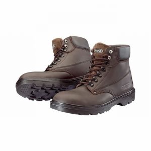 Boots Leather Safety Metal Toecap Draper Size 7 [+B]