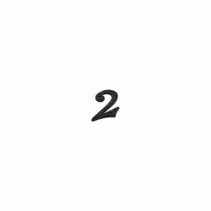 Antique Black Numeral No.2 102mm