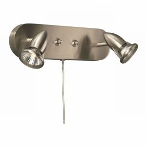 Spot Light Fitting 2Arm NOBILIS Nickel D/Dimmer 2xGU10In