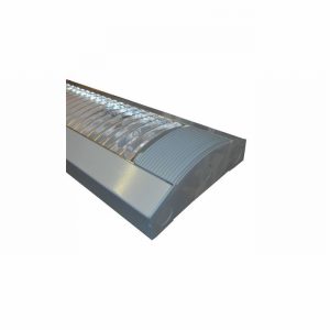 Fluorescent Fitting 5' Twin Deluxe Louvred Grey NO Tube D