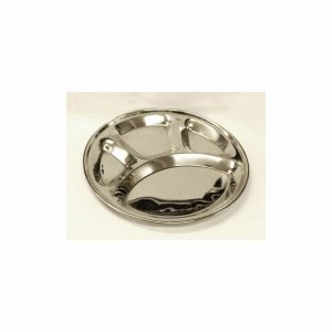 Tray Round SS 31cm Divided