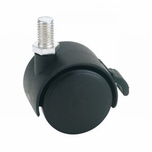 NY./W CASTOR-BOLT/BK.40MM DIA