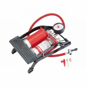 Footpump REDLINE Double Barrel with Gauge