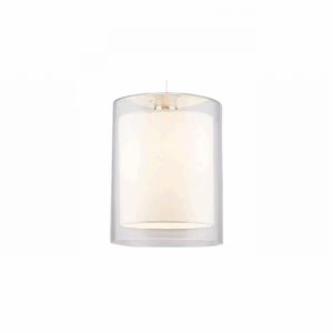 Ceiling Pendant and Rose WAYWARD Glass & Fabric Shade