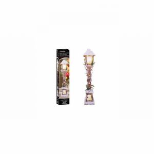 Christmas Lamp Post Snow Tipped LED 85cm Wooden