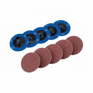 Sanding Pads DRAPER 50mm Aluminium Oxide 80Grit x10