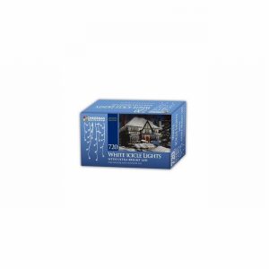Christmas Lights 720 LED Icicle White Net Chaser
