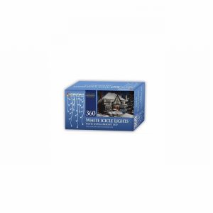 Christmas Lights 360 LED White Icicle Chaser