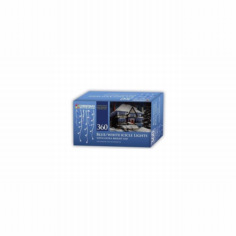 Christmas Lights 360 LED White Icicle Chaser