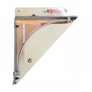 Shelf Bracket DURALINE 20x20cm Twin Curve Matt Silver D