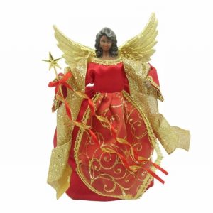 Christmas Tree Top Angel 12" Red   [+]