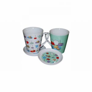 Mug Coffee & Coaster Porcelain Set 2Pce.