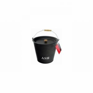 Ash Bucket & Lid 12 Ltr. Black ASH