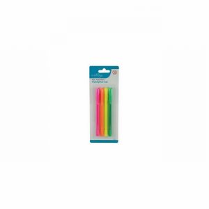 Pen Highlighter Fluorescent x4 Ass