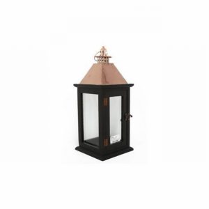 Lantern Glass & Copper for Candles 16x41cm