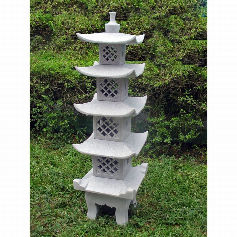 Garden Ornament 5 TIER PAGODA GRANITE Colour 140cm