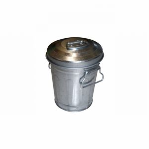 Dustbin Galvanized & Lid 1.7Ltr.