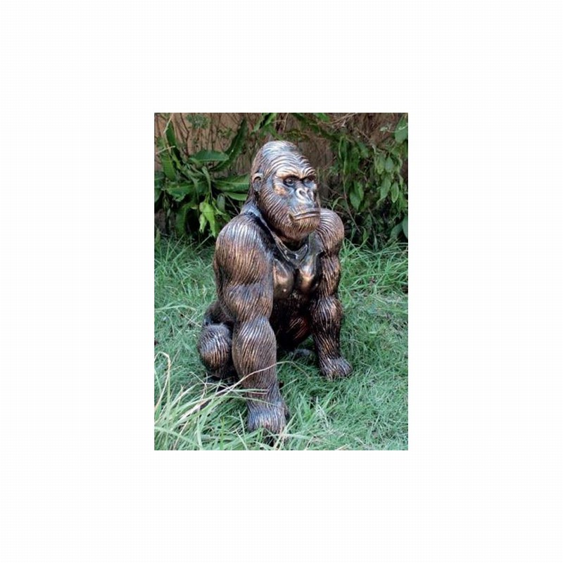 Garden Ornament GORILA BRONZE Colour 47cm