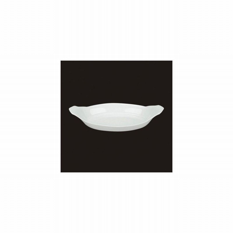 Dish Oval Eared 22.5cm White