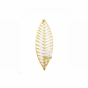 Candle Holder Wall Mounting LEAF Design 45x19cm