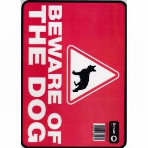 Sign 240x330mm BEWARE OF THE DOG