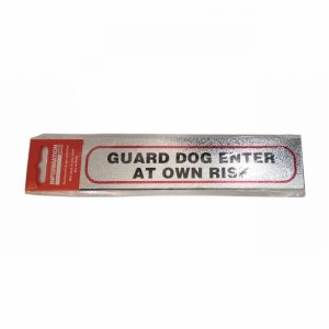 Sign Self Ad. 170x40mm GUARD DOG ENTER AT OWN RISK