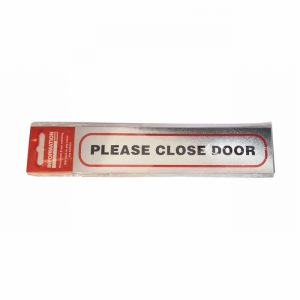 Sign Self Ad. 170x40mm PLEASE CLOSE THE DOOR