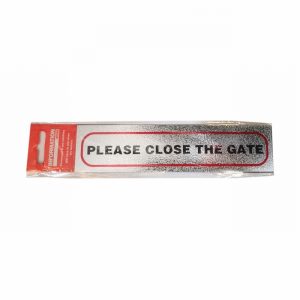Sign Self Ad. 170x40mm PLEASE CLOSE THE GATE