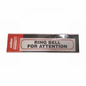 Sign Self Ad. 170x40mm RING BELL FOR ATTENTION