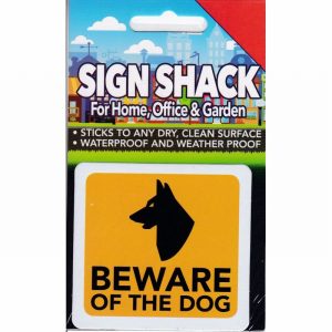 Sign Self As. 80x75mm BEWARE OF THE DOG