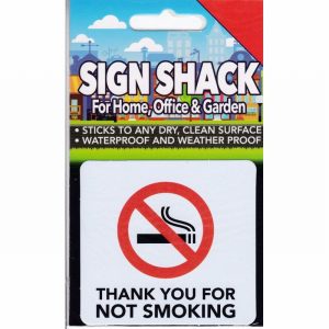 Sign Self As. 80x75mm THANKYOU FOR NOT SMOKING