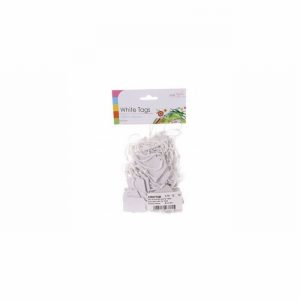 Tags 4x2.5cm x50 White Swinging