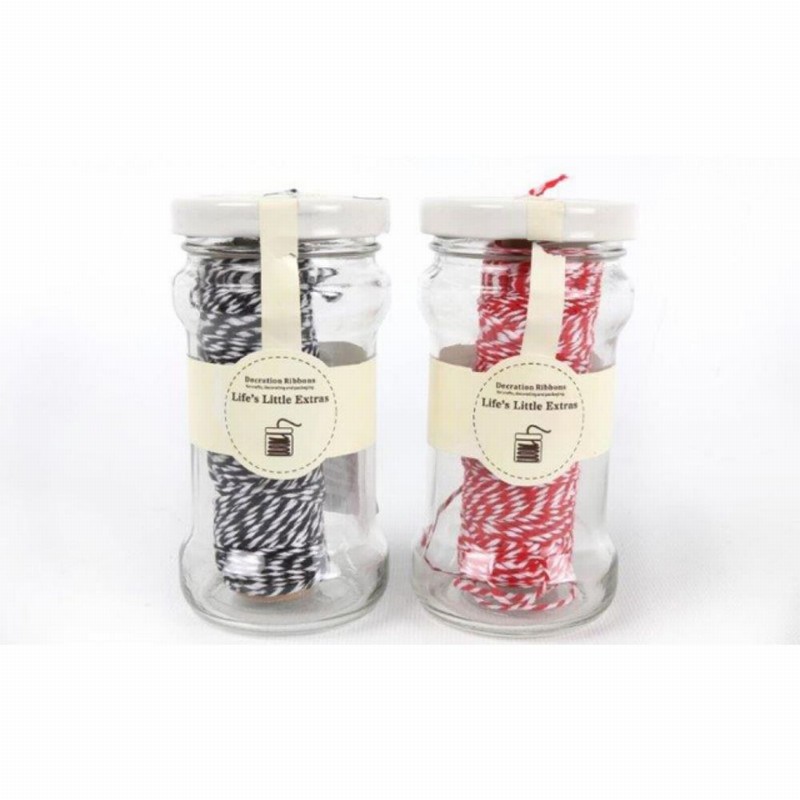 String Cooking in Tin Jar 30Mtr. Black & White