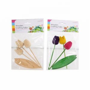Tulips Wooden Crafting x3
