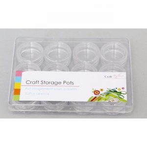 Storage Cannisters Round Plastic Screw Down Lid x12 in Case