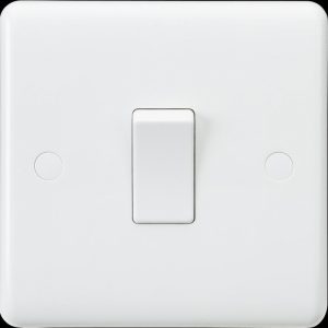 Light Switch 1Gang 2Way 10Amp CURVED EDGE
