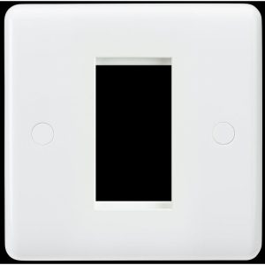 Modular Face Plate 1Gang 1Module CURVED EDGE