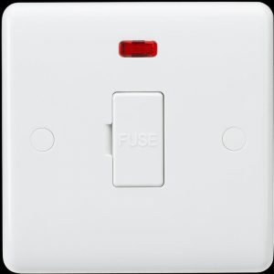 Connection Unit 13Amp Neon Unswitched CURVED EDGE